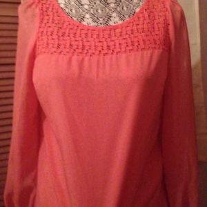 Coral blouse