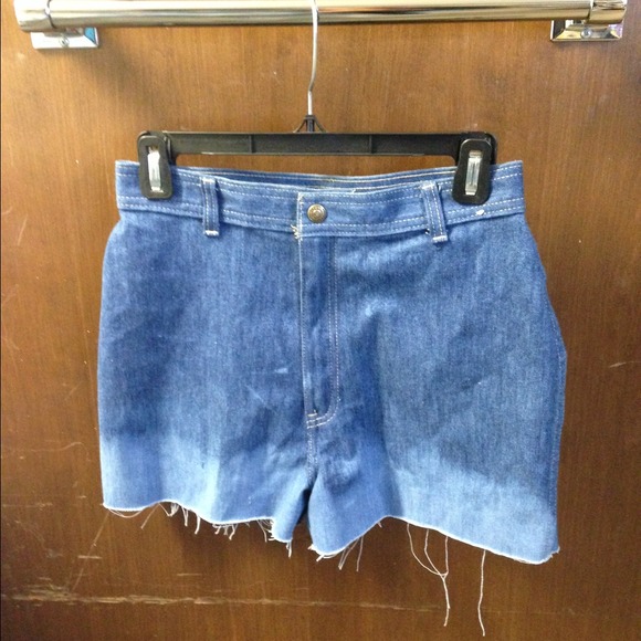 Small high waisted distressed denim shorts