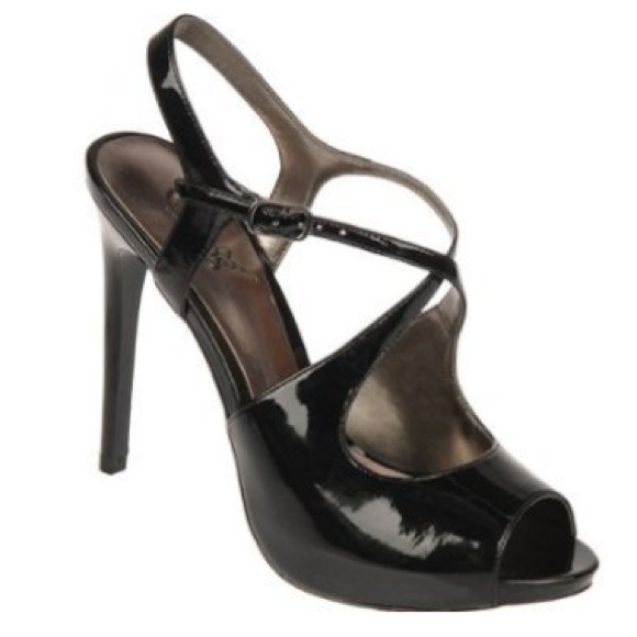 Carlos Santana Black Peep Toe Pump