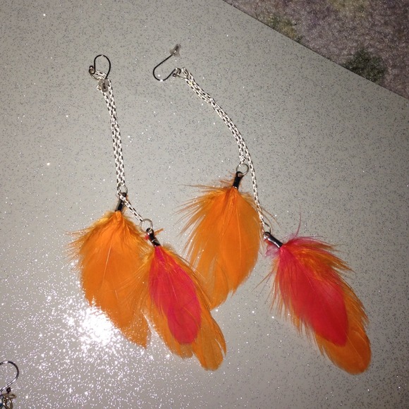 Feather earrings