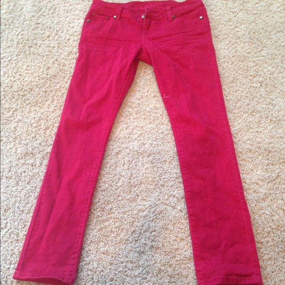 Red skinny jeans size 5/6