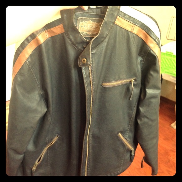 Men's large leather jacket