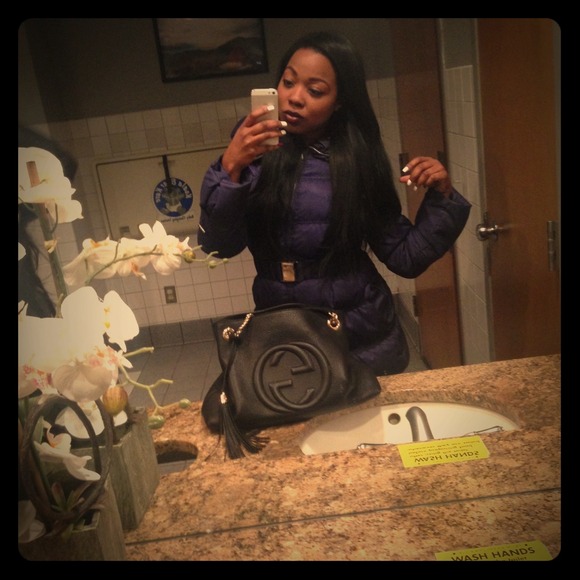 Purple puffer jacket s med