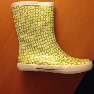 Cute coach rain boots!
