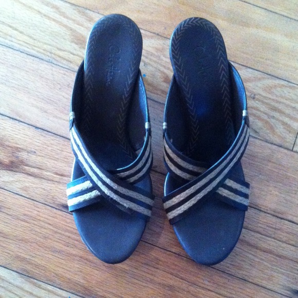 SOLD!!! Cole Haan chunky heel slides
