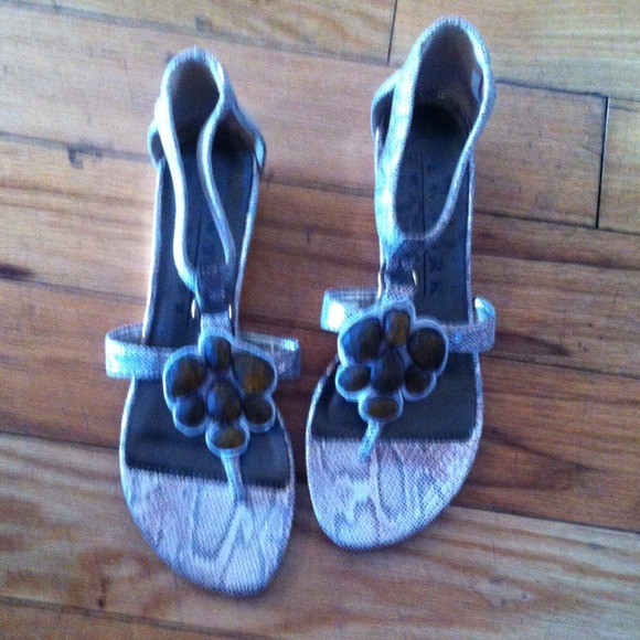 SOLD!!! New York Transit faux snake skin sandals