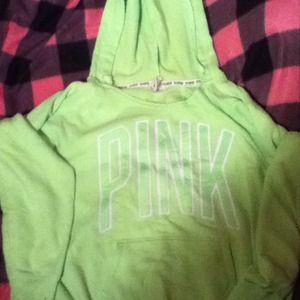 ★★TRADED!★★Vs lime green hoodie