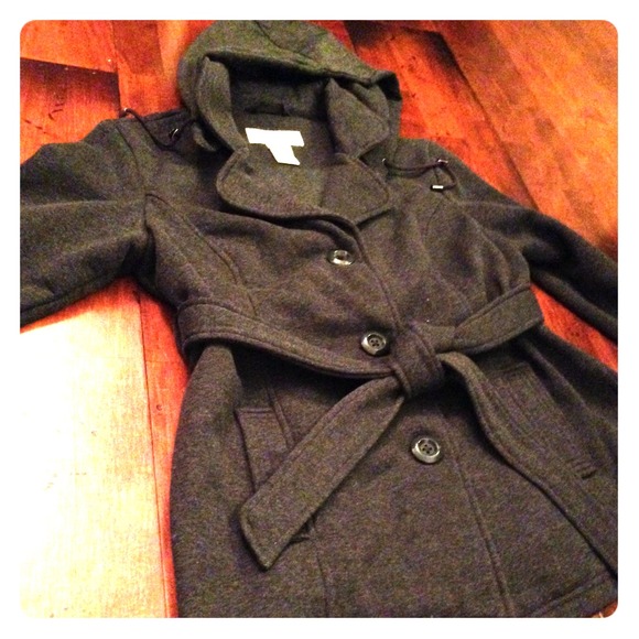 Jones New York Jackets & Blazers - Charcoal Gray Coat