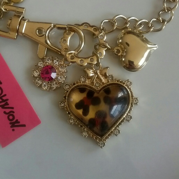 Betsey Johnson Leopard Heart Necklace 