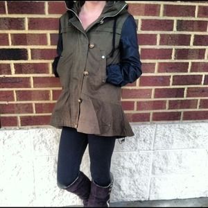 Military style hoody jacket