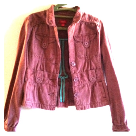 Pink denim jacket