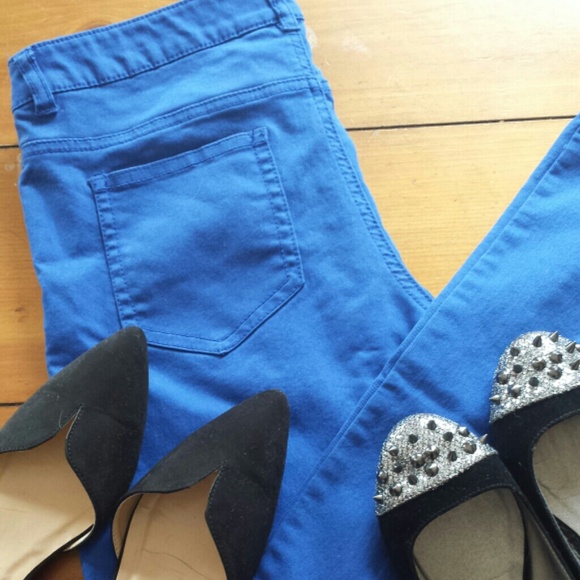 Electric blue jean pants from H&M make an offer~