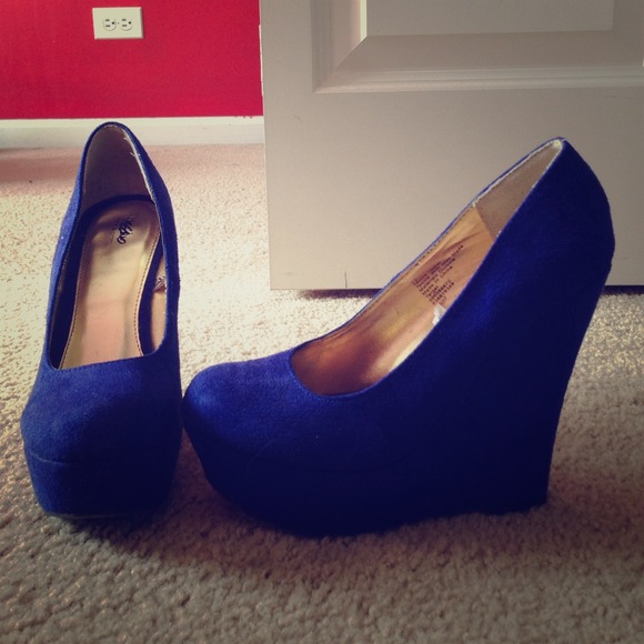 Blue Massimo wedges - Picture 1 of 1
