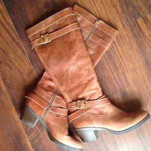 ⭐️Brown Buckle Knee High Boots