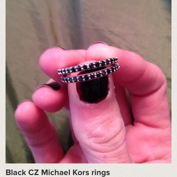 MK black stone bands adjustable Black stone ring
