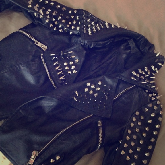 Studded spiked motor jacket