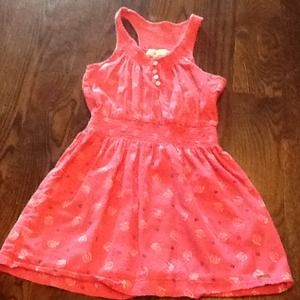 Abercrombie kids pink and white dress