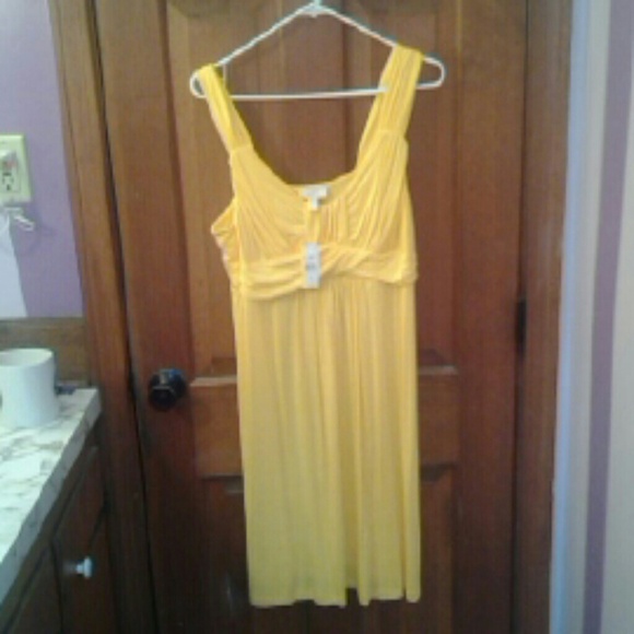 Bright yellow sun dress.