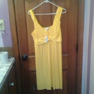 Bright yellow sun dress.