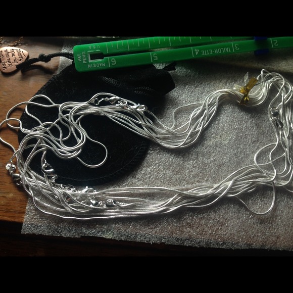 New silver thin rope chain  choose 18 or 20"