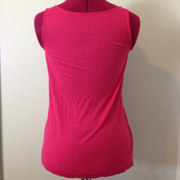 LOFT Pink Ruffle Front Tank - Picture 3 of 3