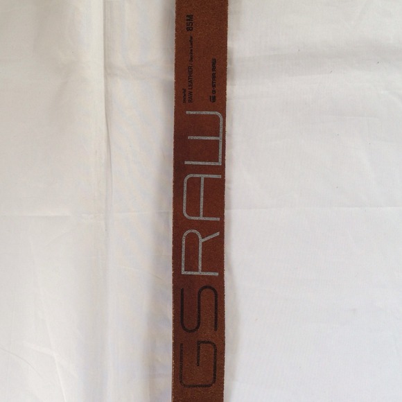 G-Star Raw Genuine Leather Belt Sz.85 Color Saddle