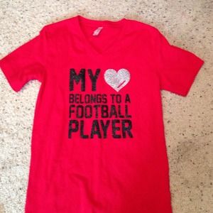 My ♥️ Belongs To A Football Player Shirt