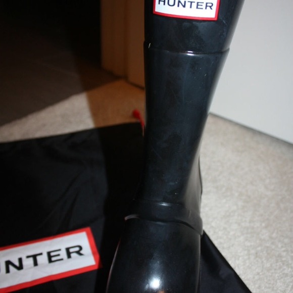 Kellen Black Wedge Hunter Rain Boots