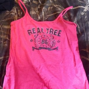 Real tree brand pink tank top