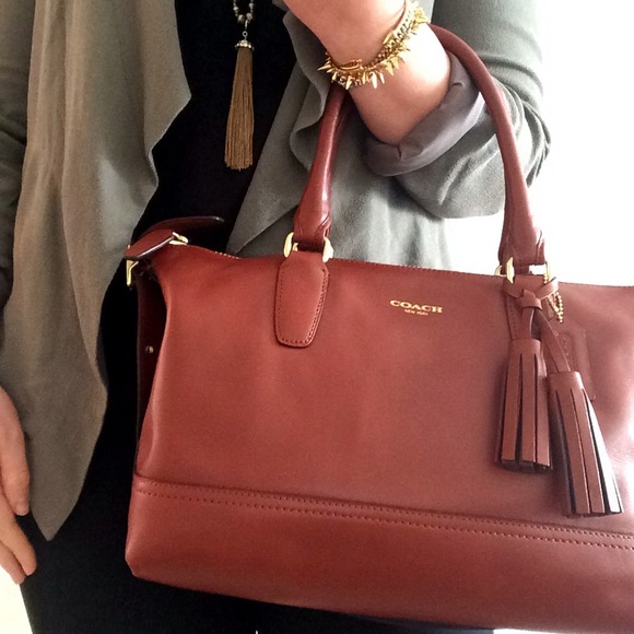 Coach Handbags - LAST CHANCE - Coach Cognac Legacy Leather Satchel