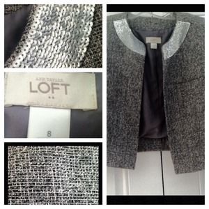 Super cute sequined open blazer!