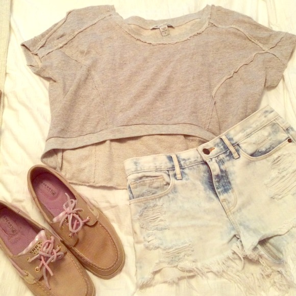 Grey Crop Top