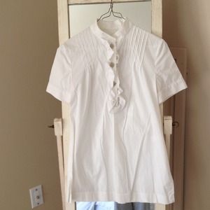 Ellie Tahar short sleeved white blouse.