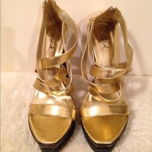 Gold SCRAPPY Heels