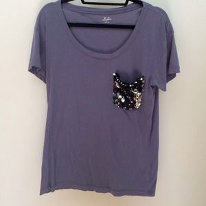 Madewell T-Shirt with Sequin Pocket