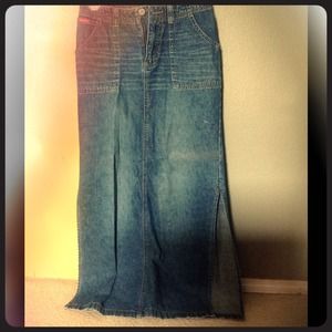 Long Denim skirt