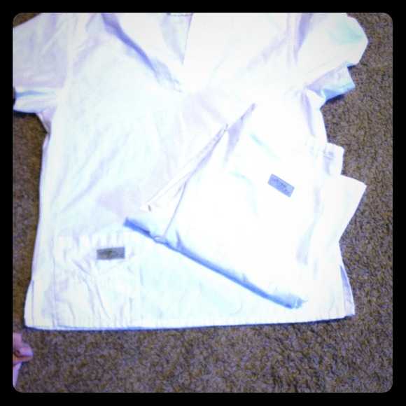 White nursing scrubs