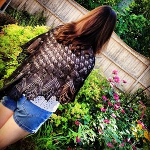 Black lace shawl