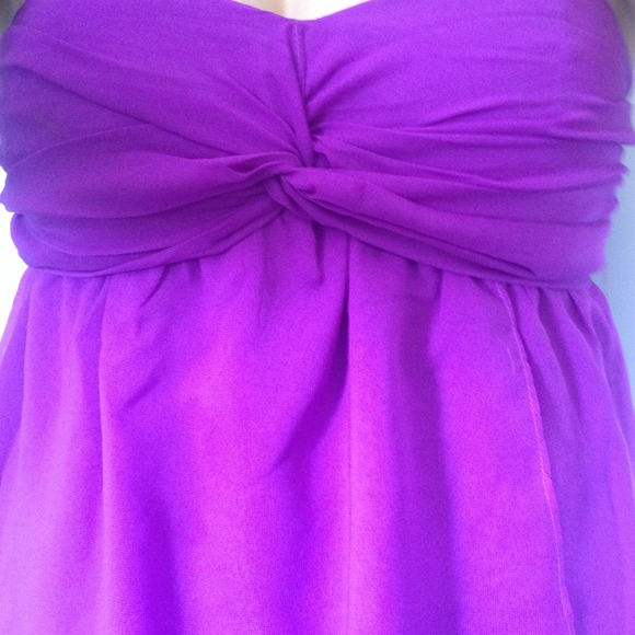 Dresses & Skirts - Strapless Purple Flow Dress