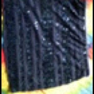 Express navy sequin skirt