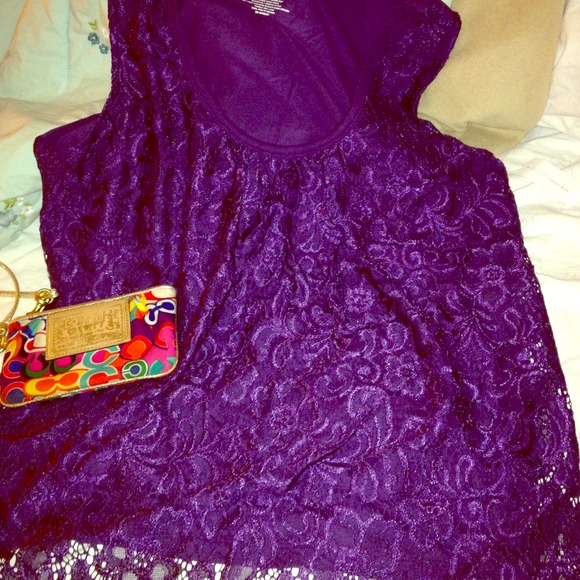 Lacey purple tank top