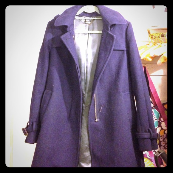 RESERVED!!! Navy J Crew wool blend coat