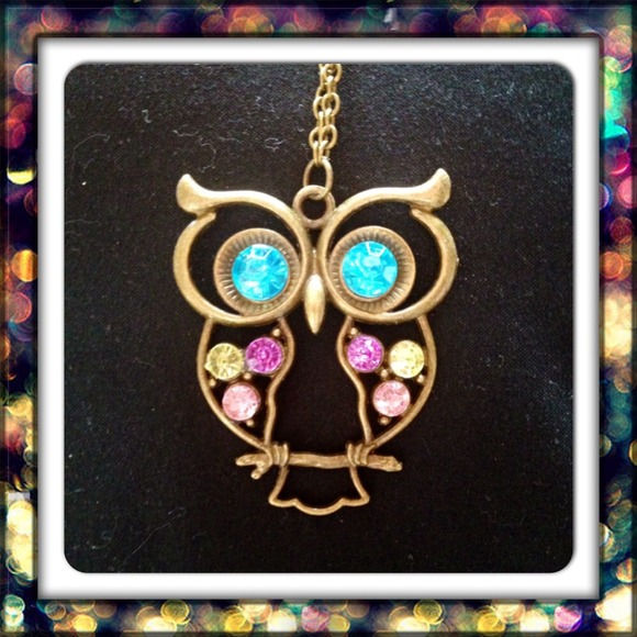 Adorable Crystal Owl Necklace