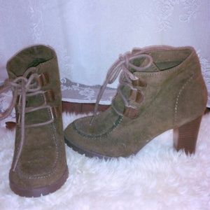 Chunky heeled booties