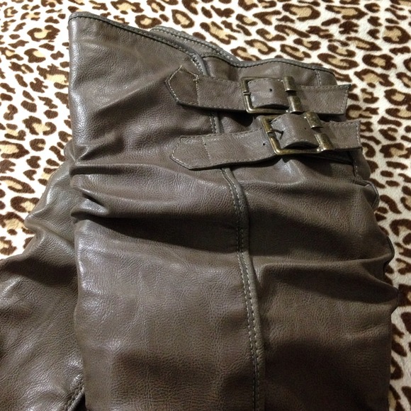 Taupe Riding Boots - Picture 2 of 4