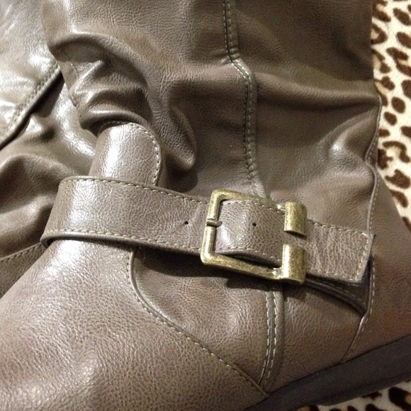 Taupe Riding Boots - Picture 3 of 4