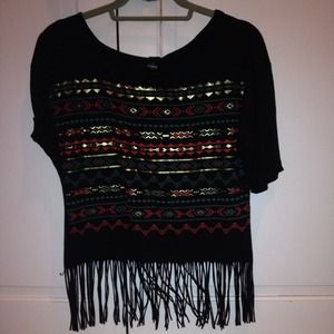 Super Cute Tribal Fringe Top
