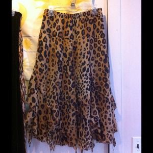 Fashion Bug Leopard Print Maxi Skirt