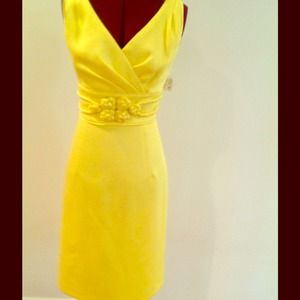 Yellow Antonio Melani interview dress