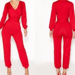 Red jumpsuit